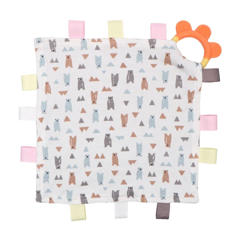 Neonato Placare Asciugamano Trapunte Coperta con Morbida Teether Giocattolo Del bambino Lenitivo Pulire Fazzoletto: 2