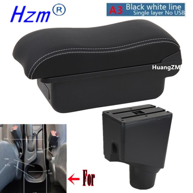 For Toyota Yaris Armrest For Toyota Yaris hybrid Car Armrest box Retrofit parts Interior Storage box USB LED: A style red line
