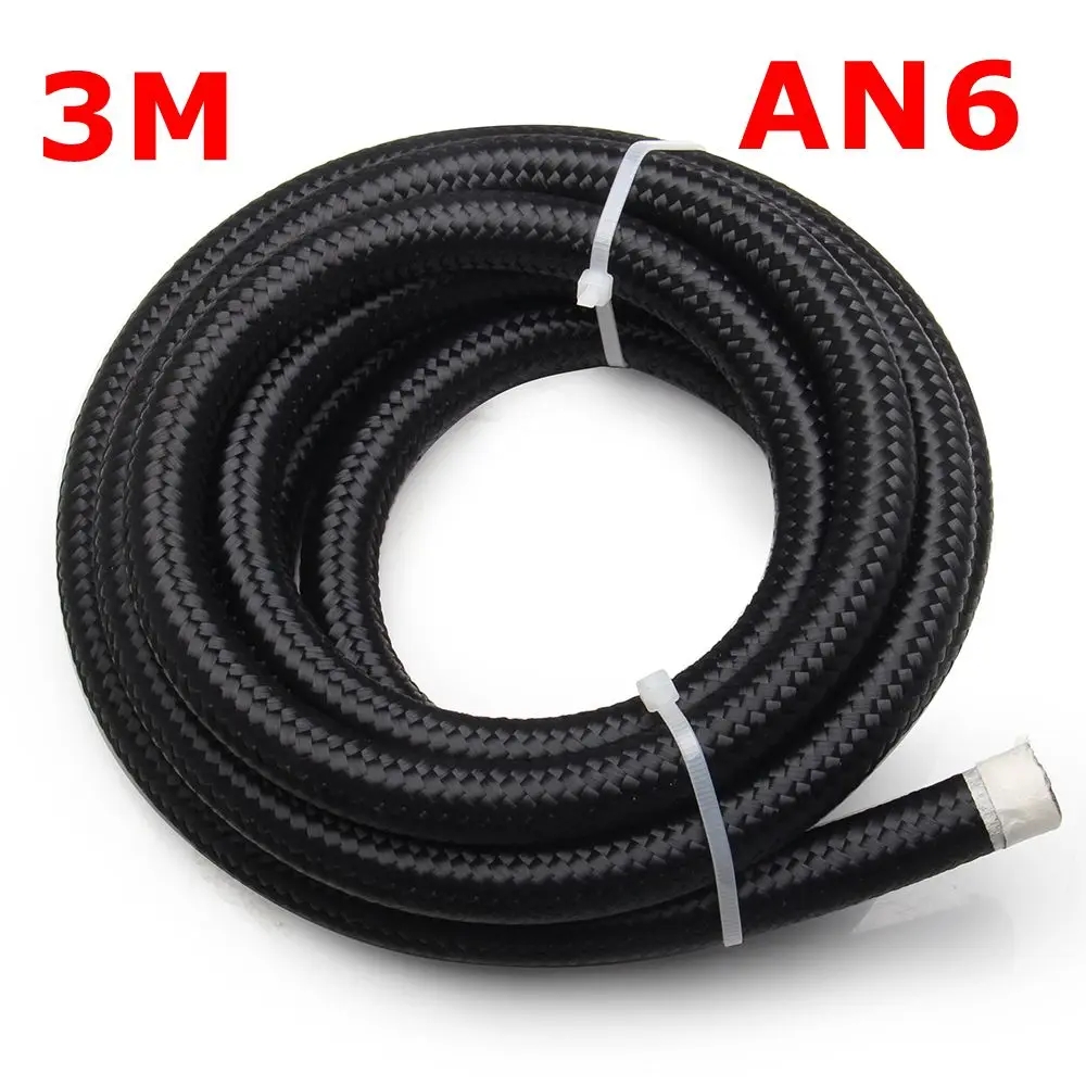 1M ein4 ein6 ein8 ein10 ein12 Kraftstoff Schlauch Öl Gas Kühler Schlauch Linie Rohr Rohr Nylon Edelstahl Geflochtene innen CPE Gummi TF-1007: Orange