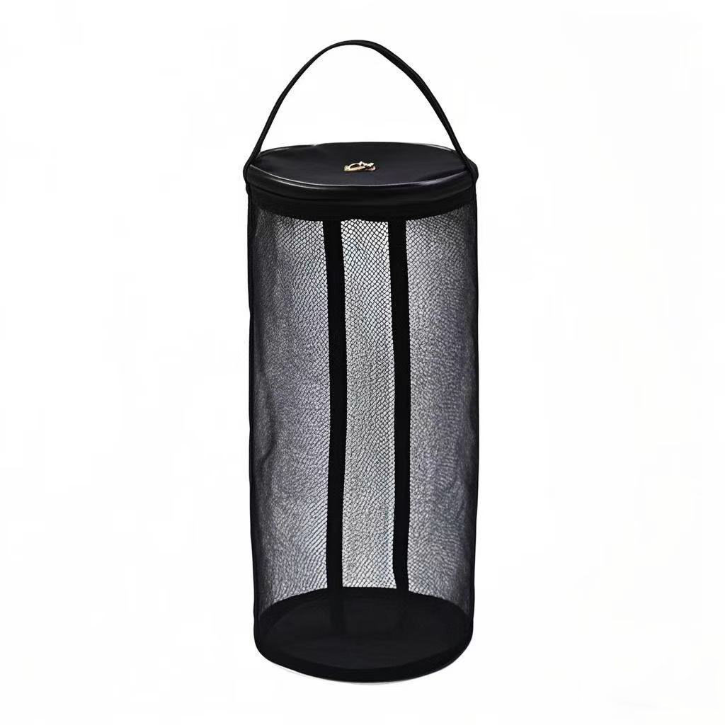 Tragbare Garn Lagerung Tasche Hohl Mesh Stricken Wolle Garn Taschen Häkeln Garn Handtasche Organizer Weben Werkzeuge Nähen Zubehör: S / Black