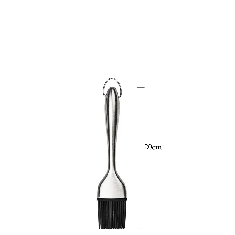 Cepillo de aceite de cocina, cepillo de silicona para repostería, parrilla para barbacoa, aceite, salsa, mantequilla, cepillo para rociar, cepillo de cocina para barbacoa, accesorios de cocina para barbacoa: gris