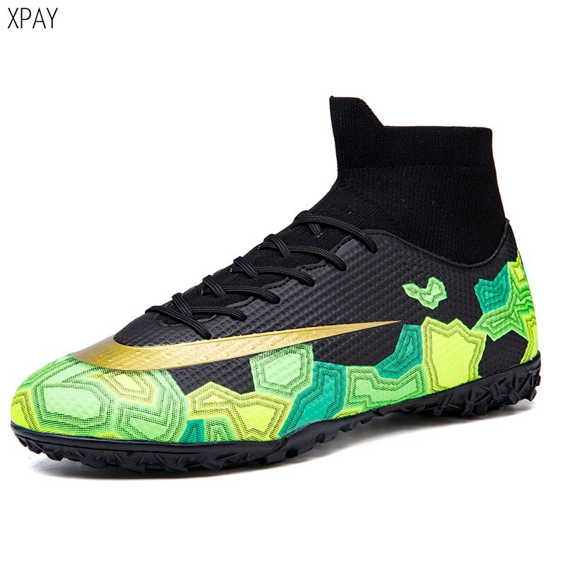 Fotbollsskor för män fotbollsskor barn hög ankel fotbollsskor vattentäta sport sneakers futsal skor