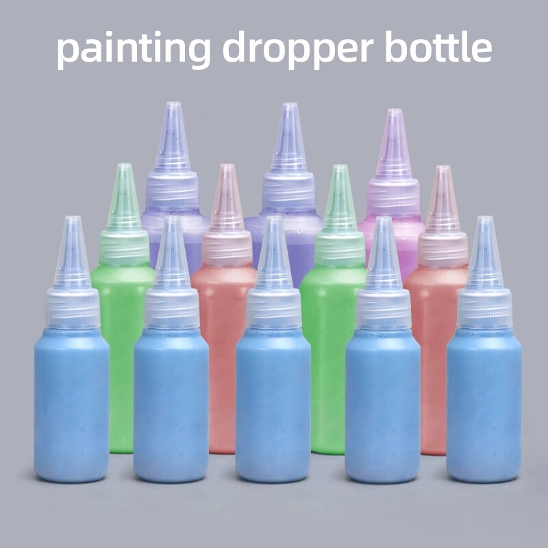 10 kpl muoviset tippapullot nestemäiselle öljyliimalle pehmeä hdpe materiaali kannettava uudelleen täytettävä säilytysastia 30ml 60ml 100ml