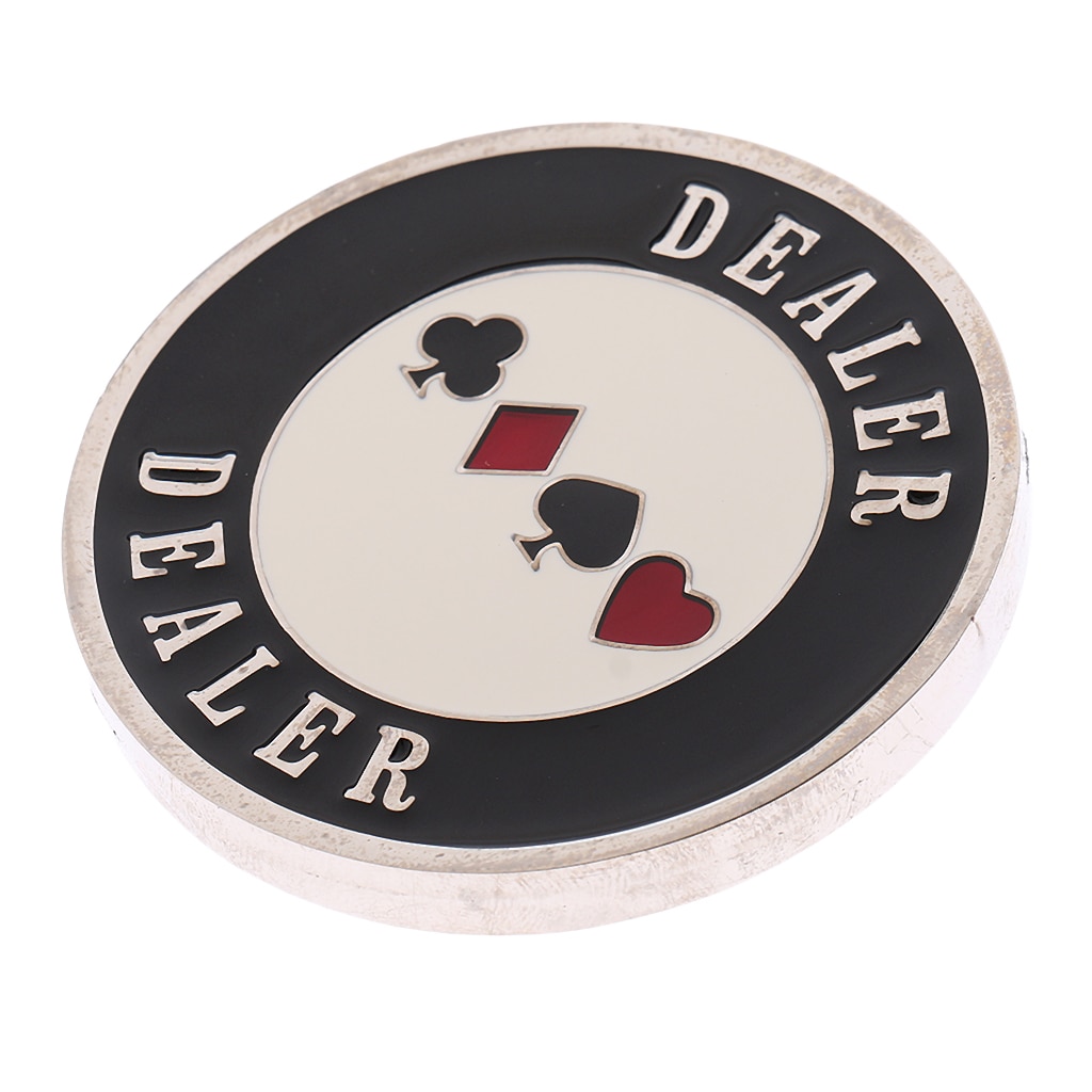 Metal Poker Dealer Botón de Chip pulsando Hold'em Card Guard 2,5''