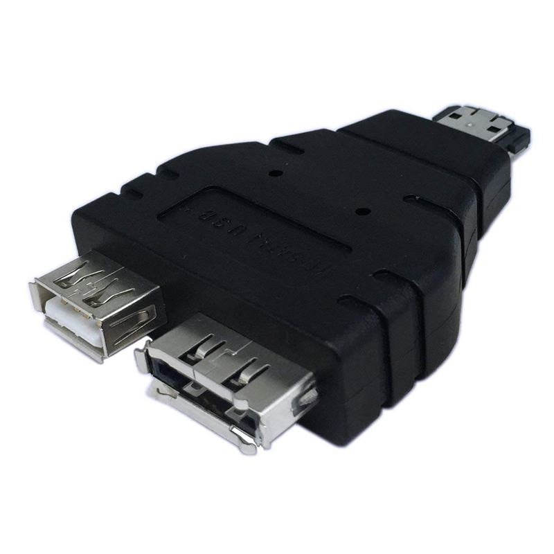 ESATAp puissance sur ESATA Combo mâle vers USB 2.0 Type A femelle et ESATA femelle adaptateur connecteur convertisseur: Default Title