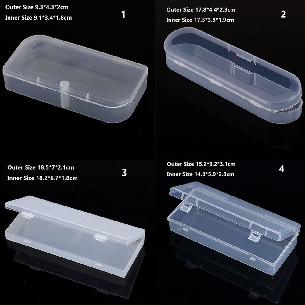 8 Maten Kleine Vierkante Clear Plastic Opbergdoos Sieraden Diamond Container Borduren Craft Bead Houder Pil Home Storage Supply