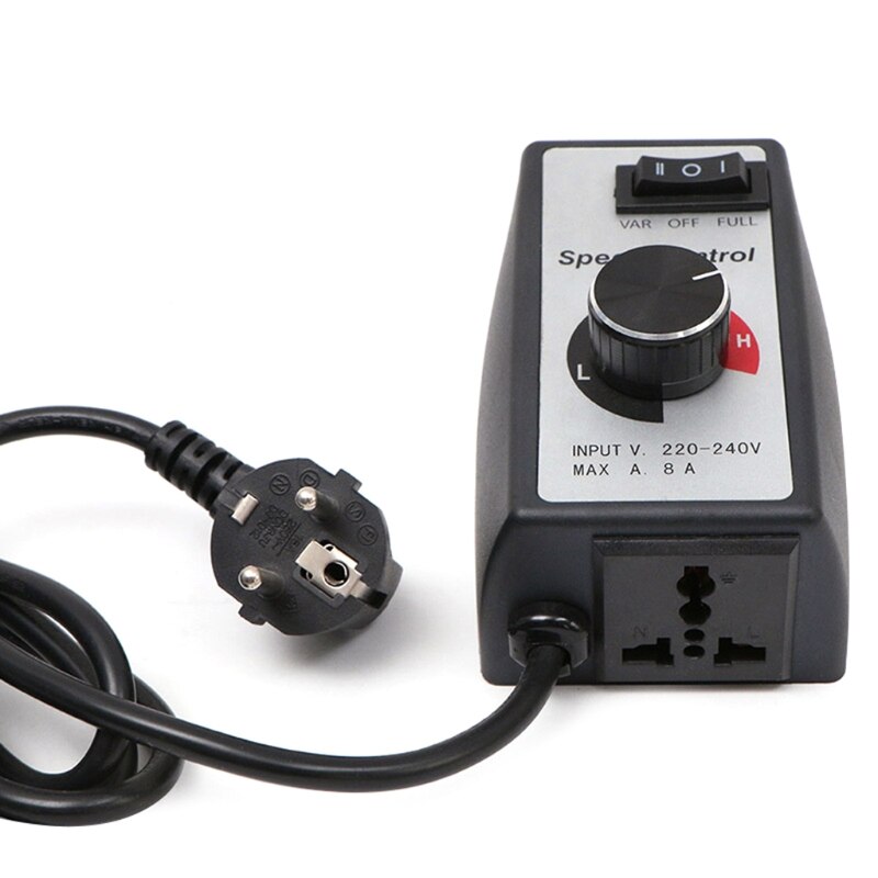Eu Plug 230V Traploze Motor Speed Controller Fan Gouverneur Schakelaar Dimmer Richter