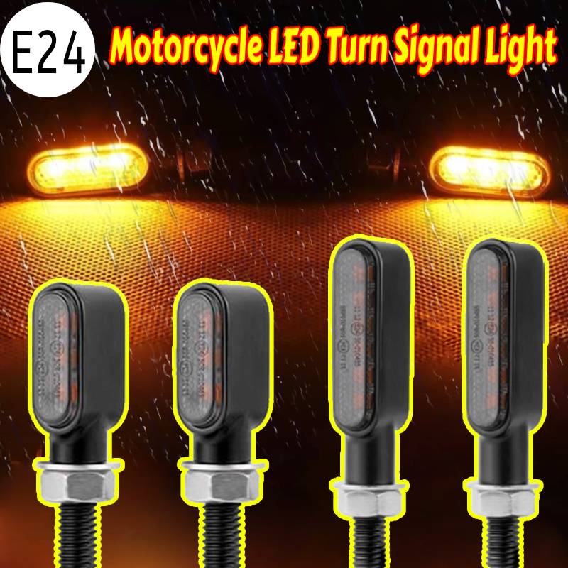 Clignotant de moto 12V 8mm LED clignotants indicateur clignotant lumières 3LED 6LED pour Honda pour Yamaha pour café Racer