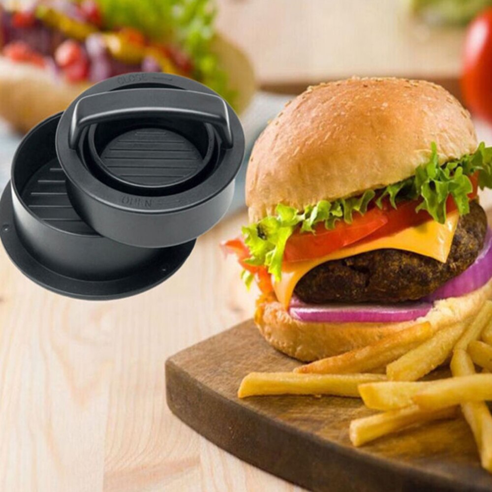 Kjøttpresse matvare plast hamburger kjøtt biff grille burger presse patty maker kjøkkenverktøy