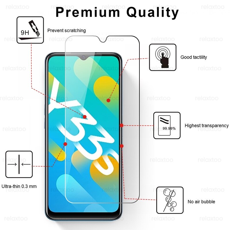 Tempered Glass VivoY33S Glass 1To2 Camera Lens Protector For Vivo Y33S Y 33S Y33 S 4G V2109 6.58&#39;&#39; Phone Screen Cover Film