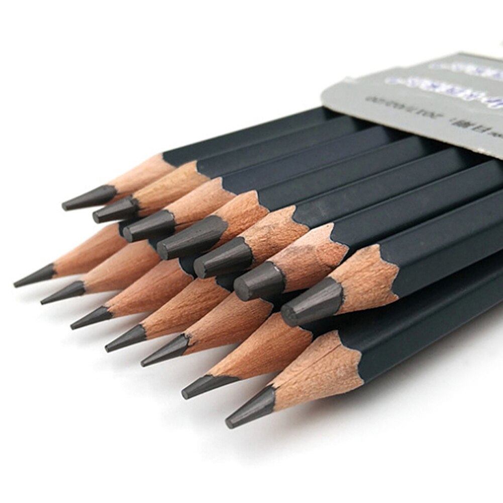 14 pcs/set Sketch Drawing Pencil Set HB 2B 6H 4H 2H 3B 4B 5B 6B 10B 12B 1B Painting Pencils Stationery Supplies