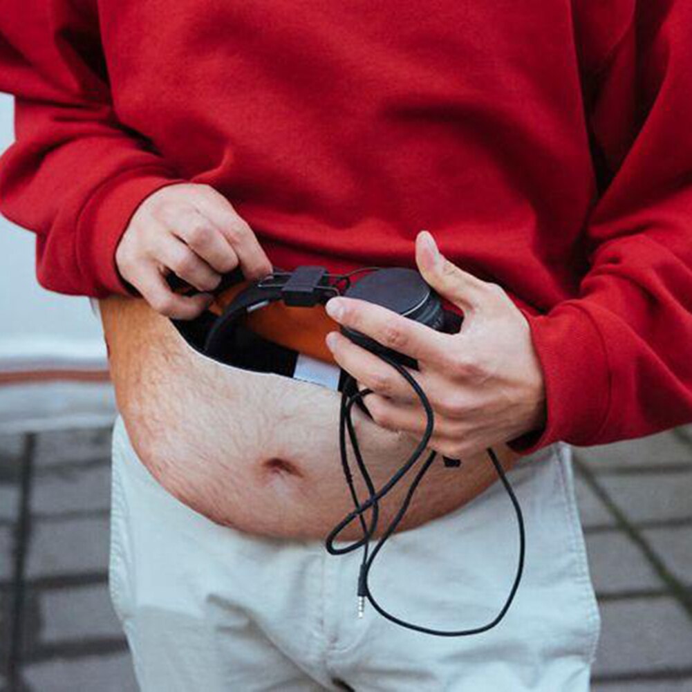 Divertido Dadbag para hombres, barriga grande para cervezas, riñoneras, bolsos para padres, deportes, informales, bolsillos para teléfono, riñonera creativa, riñonera, barriga grande para cervezas, riñonera