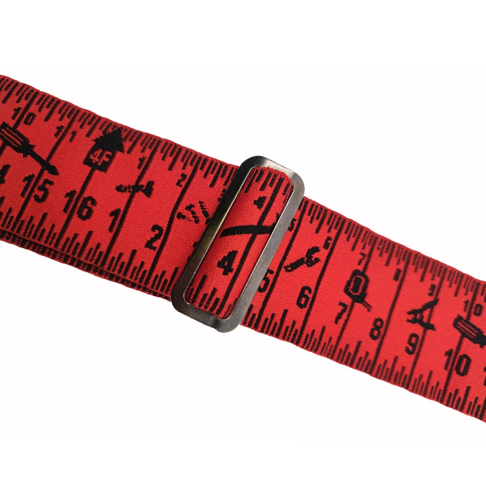 Tape Measure Suspenders for Men 2” Wide X-Back Work Suspenders Elastic Adjustable Heavy Duty Braces Work Tool Belt Suspenders