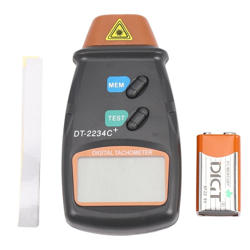 Digital Tachometer Rpm Meter Non-Contact 2.5Rpm-99999Rpm Lcd Display Speed Meter Dt2234C Tester Speed
