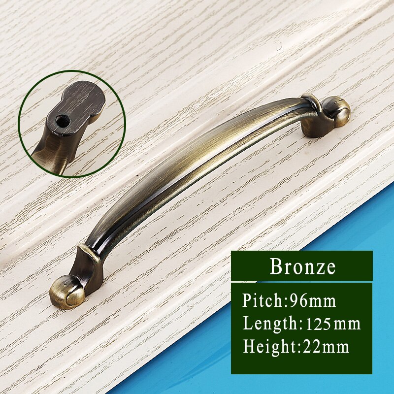 Tiradores para mobiliario de puerta antiguos, manijas y pomos para armario de cocina, tiradores de cajón Vintage, pomo de puerta, manija de armario: Pitch 96mm