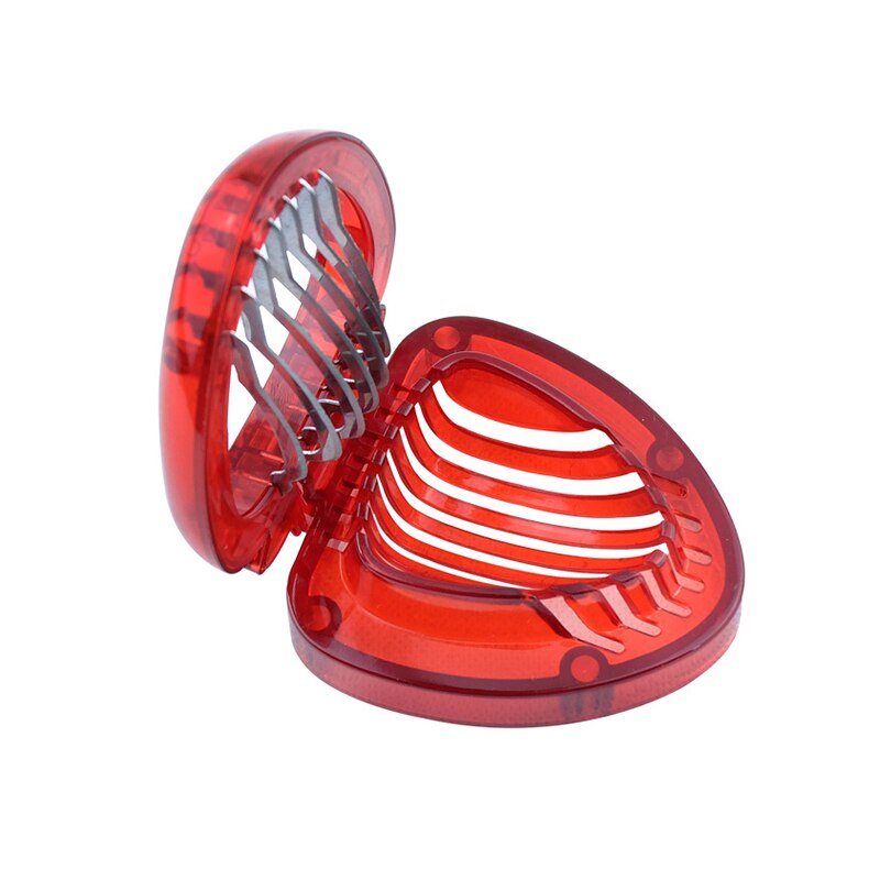 Strawberry Slicer Fruit Cutter Carving Tool Salad Cutter Stainless Steel Strawberry Cutter Fruit Slicer Portable Kitchen Gadgets: Default Title