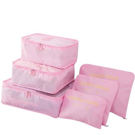 Koffer In Regulator Organizer 6 Delige Set-Roze