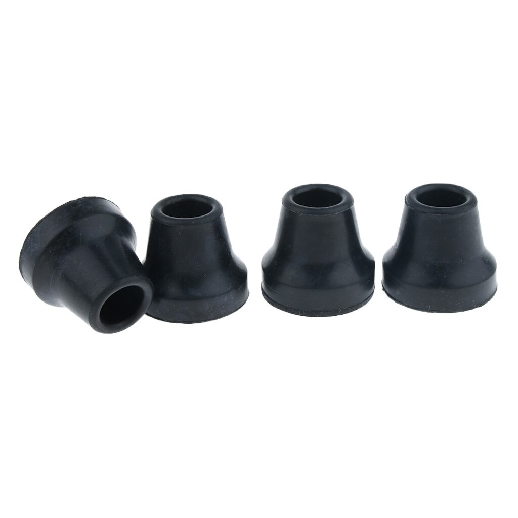 4x Skid Resistant Replacement Rubber Tips For Cane Crutches Walking Hiking Sticks Hiking Sticks 5/8 inches: Black