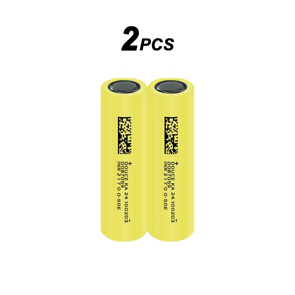 Brand 21700 Lithium Battery 5000Mah 3.7V 50A High Discharge Power Lithium Ion Rechargeable Battery, Suitable for Strong Light Flashlight, DIY Power Tools, Used Electric Car Battery, Provide High Energy Density: Beige