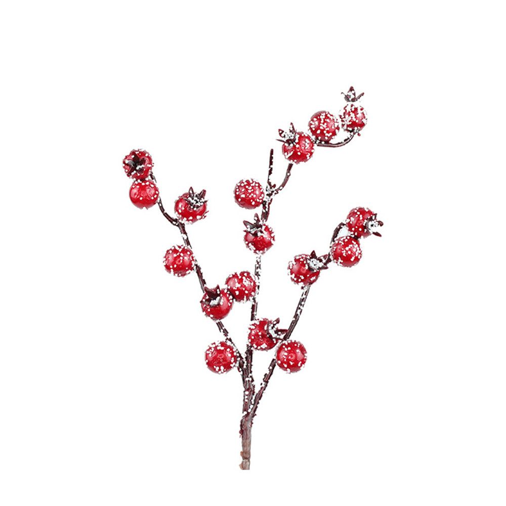 20-26cm rot Beere Strauß Künstliche Kiefer Kegel Blume Zweig Weihnachten Baum Dekoration Hochzeit Party Dekor Festliche Lieferungen: D