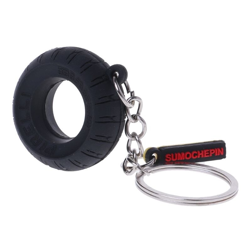 LLavero de goma para llanta de motocicleta, bonito para Interior de coche