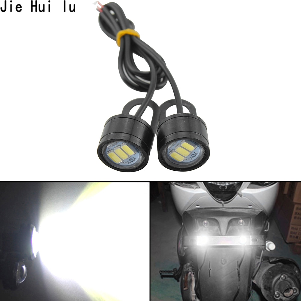 2 Stuks Led Motorfiets Stuur Spotlight Wit Koplamp Rijden Licht Fog Lamp