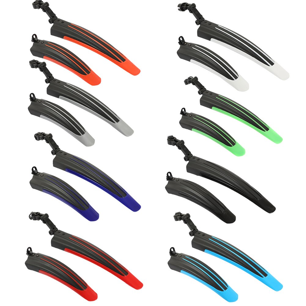 2pcs Mountain Bicycle Splash Fender Guard Set MTB Bike Rear Front Mudguard Cycling Riding Accessories for 20-26 inch Bike