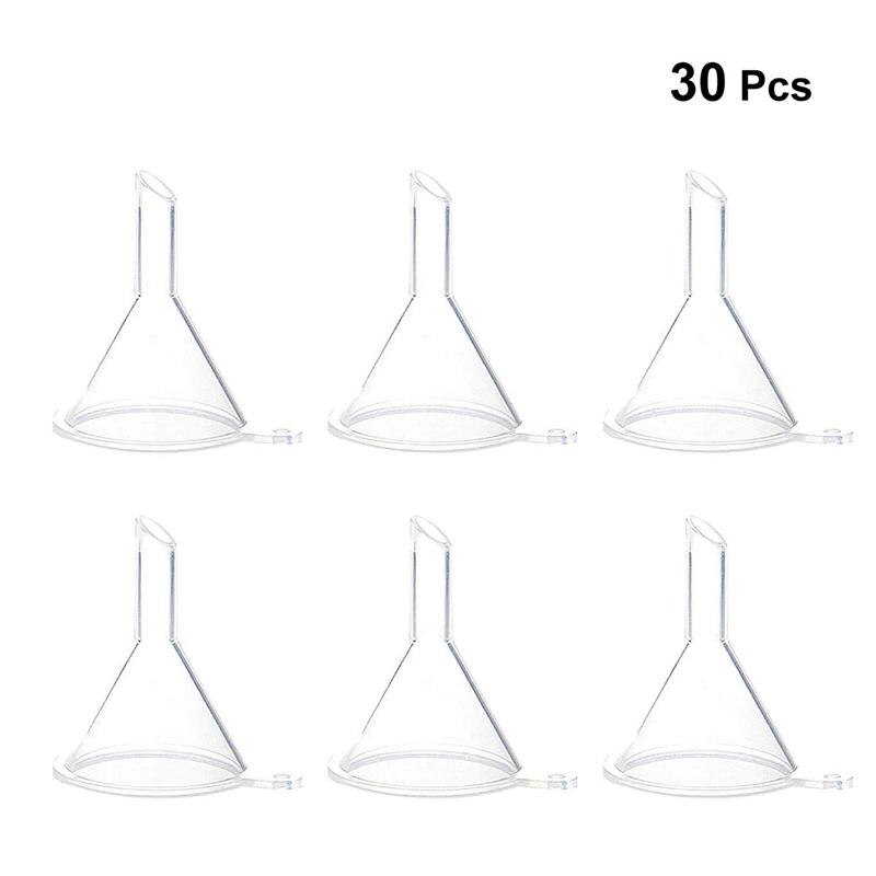 Small Clear Plastic Funnels For Cosmetic Liquids Perfume Oil Filling Empty Containers Makeup Tools Kit Set 1/20/30pcs: C