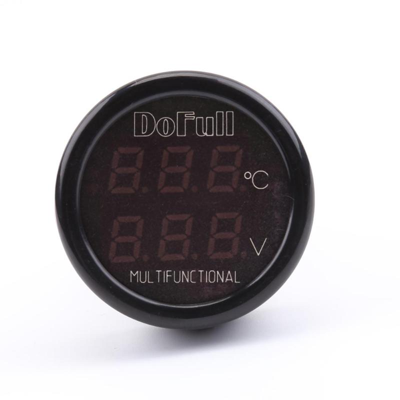 3 in 1 12v/24v temperaturmåler voltmeter sigarettenner digital led bil voltmeter termometer auto usb lader voltmeter