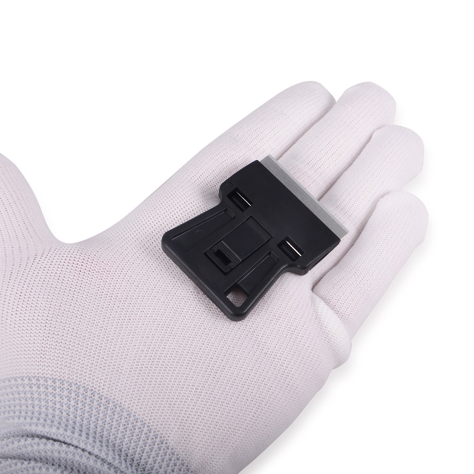 FOSHIO 4PCS Razor Scraper with Box Steel Razor Blade Squeegee Carbon Fiber Window Tint Tool Household Cleaning Tool Glue Remover