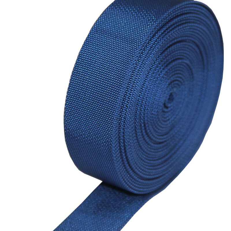 Newest tubular webbing nylon tape 32mm 1.2 inch nylon belt harrow webbing belt 1.6mm thickness blue color 20 yards