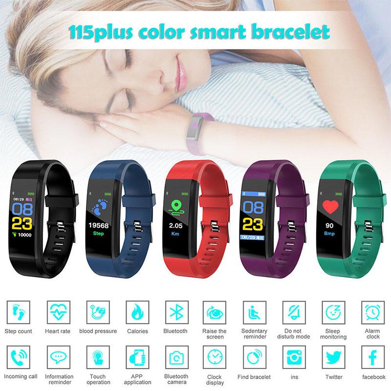 Lintimes lovers dames heren bluetooth smartwatch hartslagmeter bloeddrukmeter fitness tracker armband