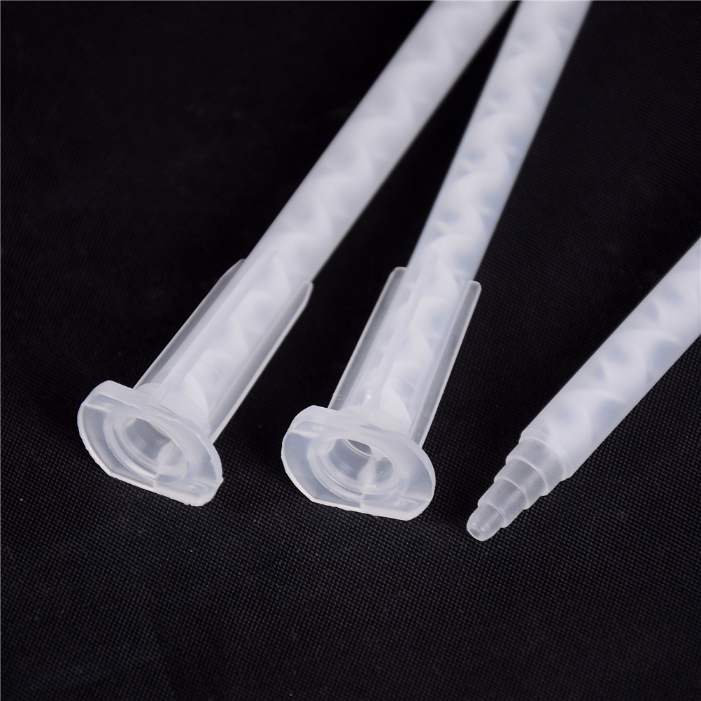10 pièces/ensemble résine époxy polypropylène Tube de mélange buse outil distributeur statique mélangeur buses AB colle tête de mélange MA5.4-17S
