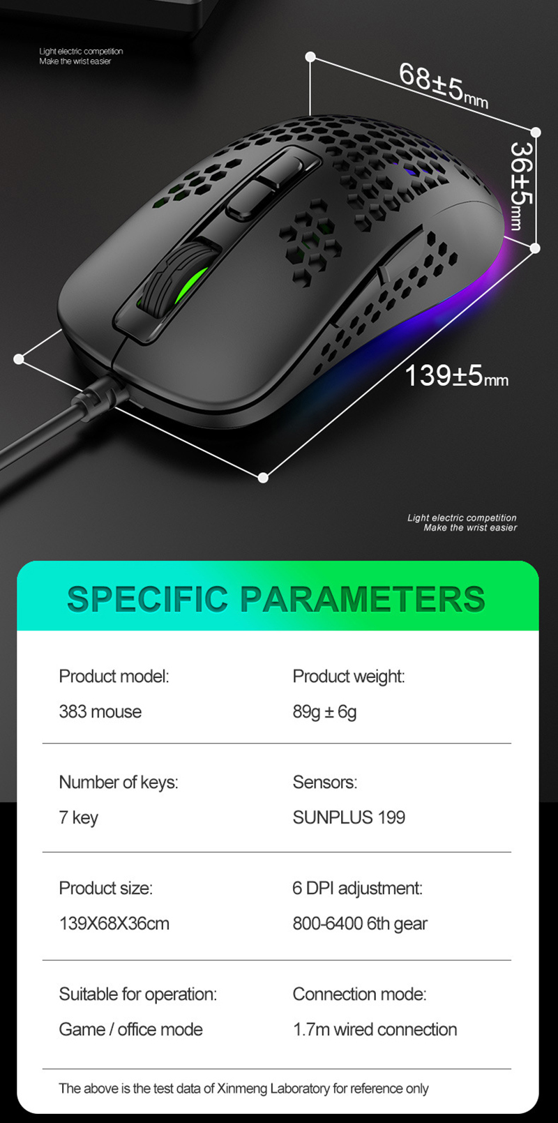 Wired RGB Backlit Gaming Keyboard and Mouse Mechanical Mini Keyboards Ergonomic 6400DPI Mouse for Lenovo/XiaoMi PC Computer