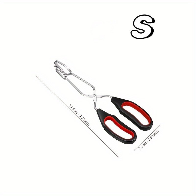 3 Größen Grill-Scherenzange, rutschfest, für gegrillte Lebensmittel, Brotzange, Metall, Grill-Backclip mit langem Griff, Küchen- und Kochzubehör: verrotten