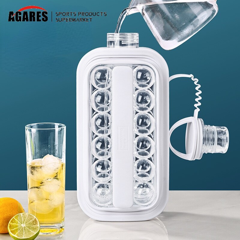 2 In 1 Draagbare Ice Ball Maker Ice Bal Maken Mould Ice Fles Ice Cube Zak Diy Ijshockey Ketel voor Bar Keuken Outdoor Tool