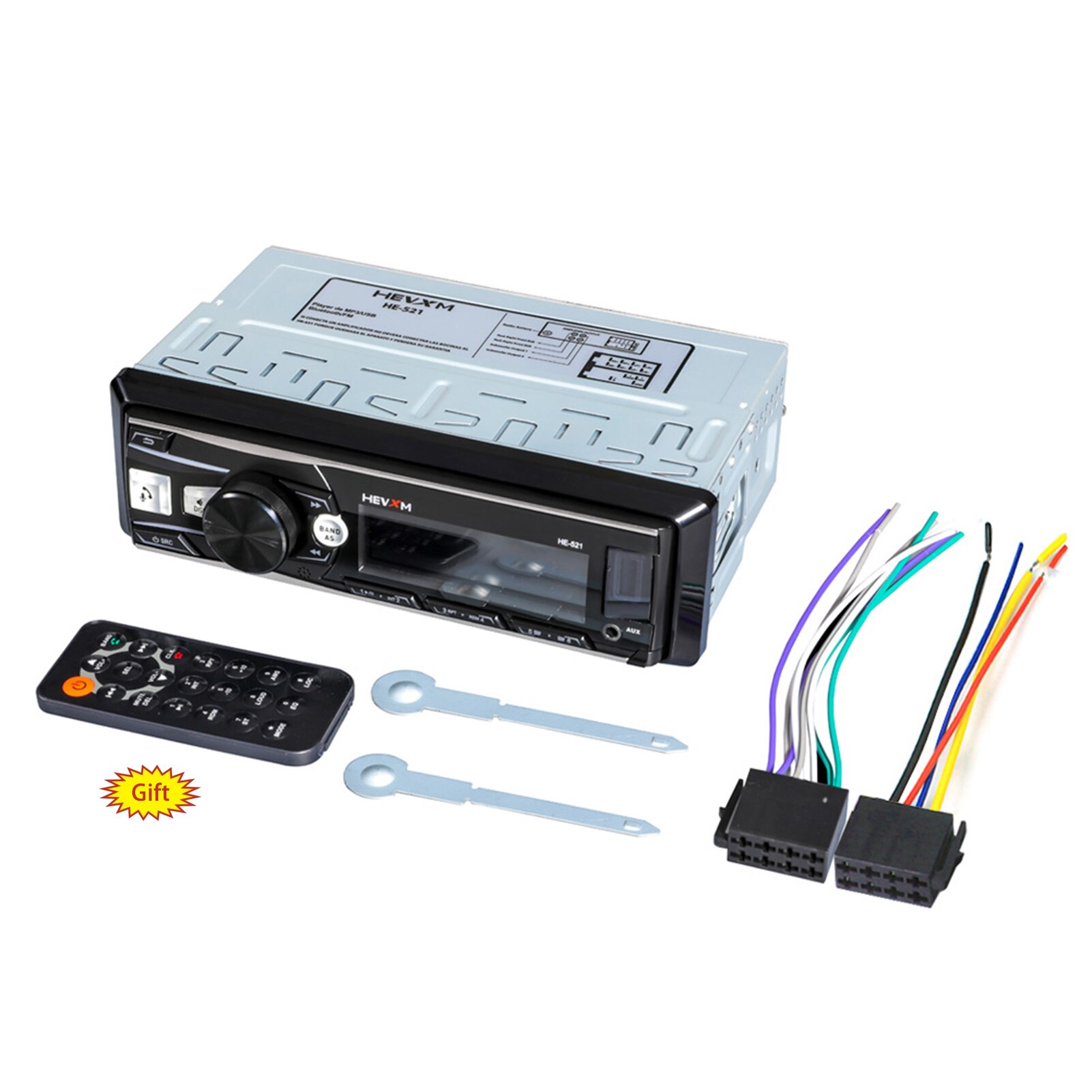 Digital HD LCD Display Car Stereo 1DIN 64GB USB/IN-Dash Car Radio Stereo Voice Remote Control Removable Panel BT Autoradio