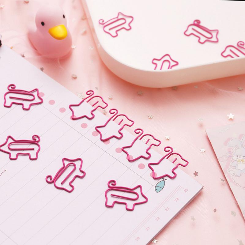 dessin animé petit mignon cochon à queue bouclée doux mignon trombone fournitures de bureau pratique pratique belle