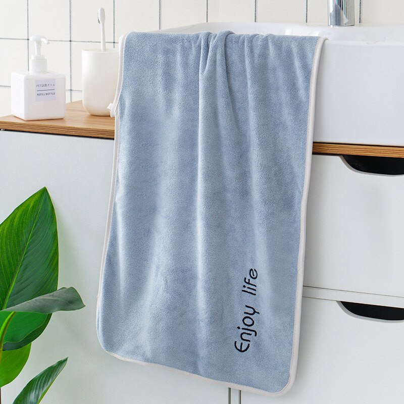 35*75cm Embroidery letter Towel Ultrafine Plain Fibe Face Towel Sport Bath hand Towel Bathroom For Home Hotel Cleaning Hand: 6