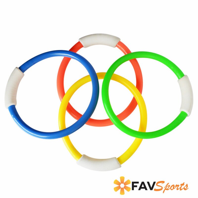4 stks Onderwater Duiken Ringen Plastic Gooien Speelgoed Kinderen Zwembad Speelgoed Cirkel Training Ringen Zwembad water Game