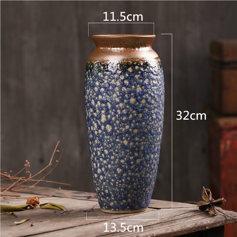 Creative Home Decor Hand Painted Ceramics Classical Flower Vase Livingroom Desktop Tea Ceremony Decoration 89093 main image 1