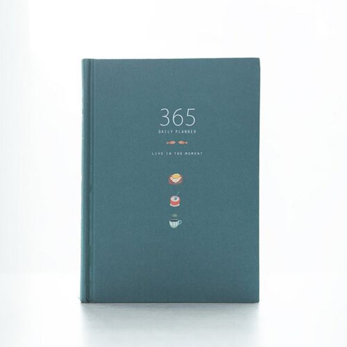 Cuaderno planificador de 365 días Agenda anual ilustración de página interior colorida Plan diario Registro Diario vida papelería