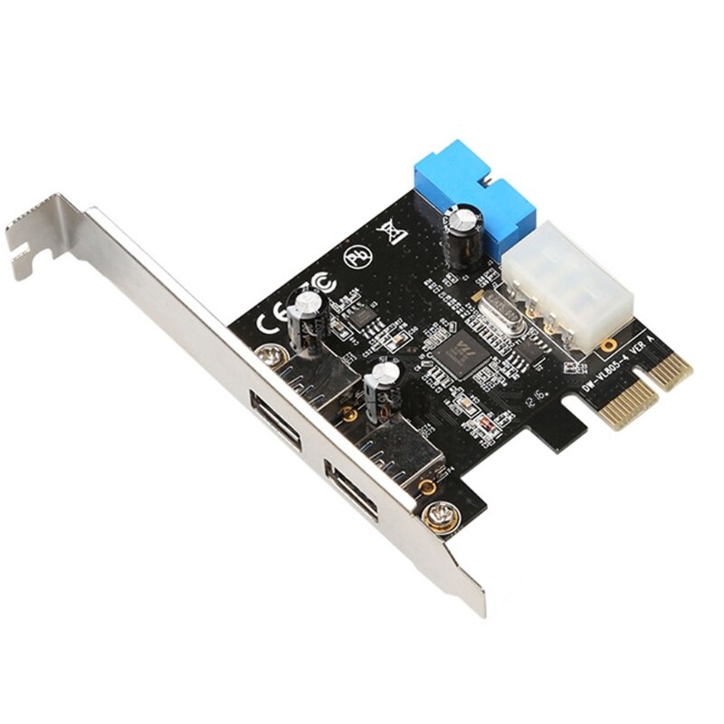 2 porte pci express usb 3.0 frontpanel med kontrolkortadapter 4- pin & 20 pin