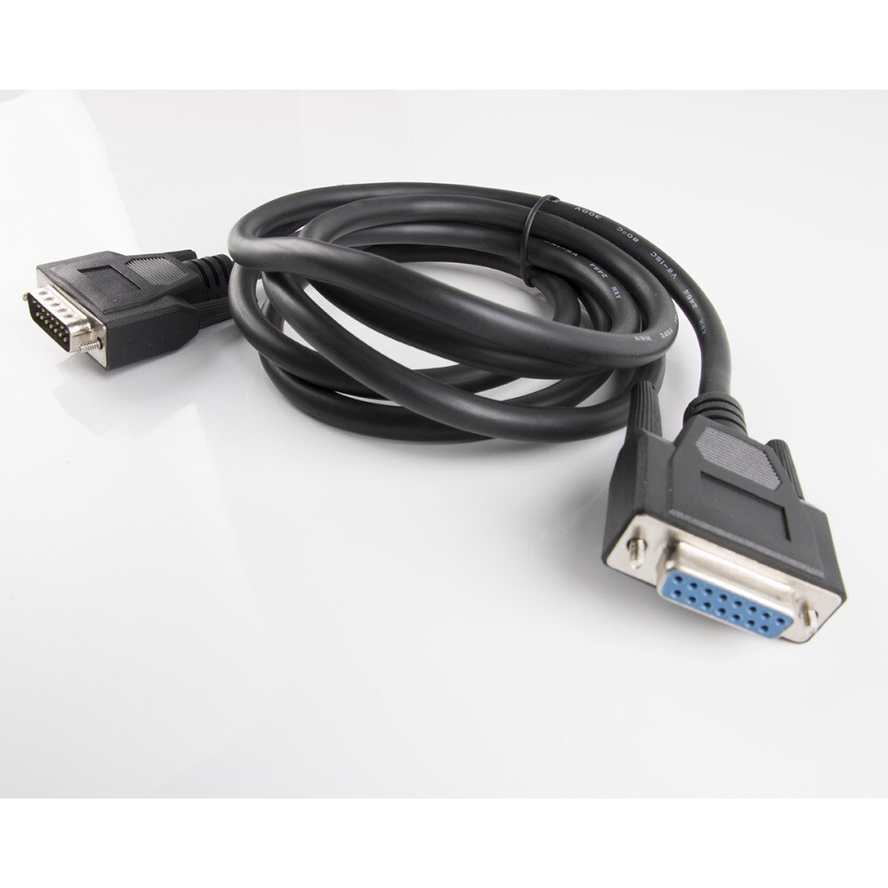 DB15 male to female parallel extension cable 15pin 2 rows pinout black beige color optional 1.5m