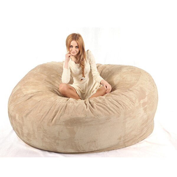 Saco de microgamuza de 7 pies para cama, sofá perezoso, para dormitorio y sala de estar
