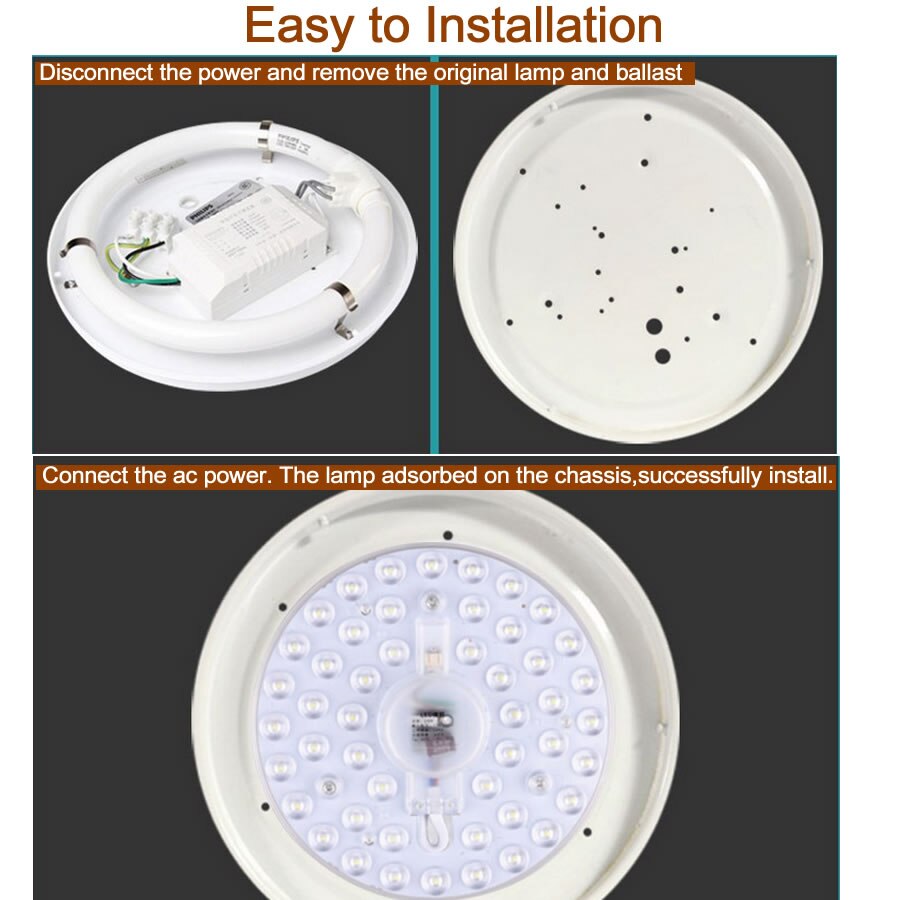 12W 18W 24W 32W LED Modul Dekoration SMD2835 AC 220V 240V LED Licht Mit draht Rund Lampe Beleuchtung Quelle Bequem