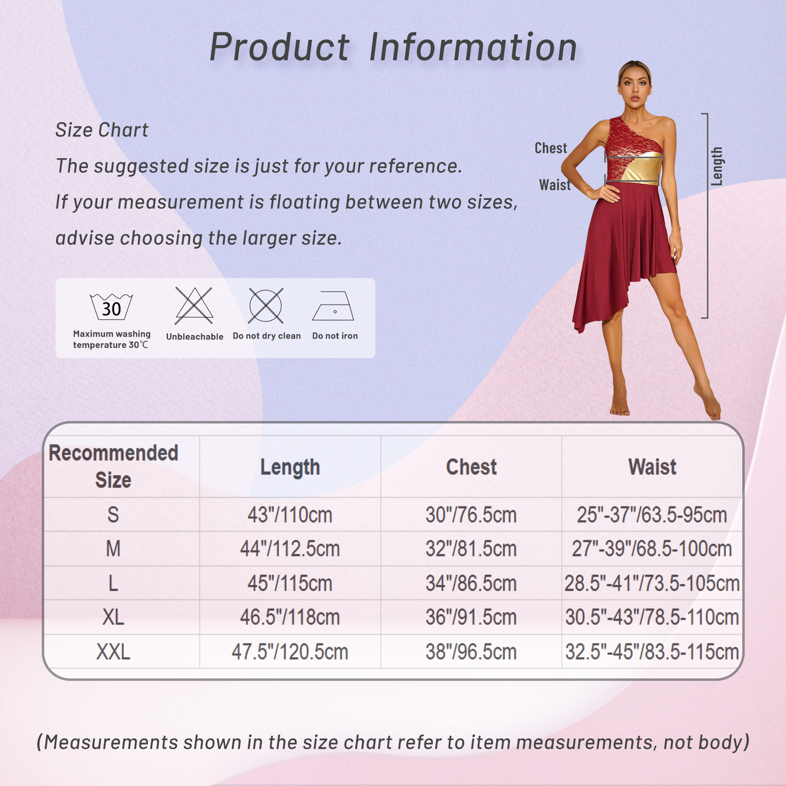 Womens Moderne Lyrische Wals Ballroom Dance Dress Kerkkoor Lof Kostuum Één Schouder Asymmetrische Zoom Jurken Danskleding