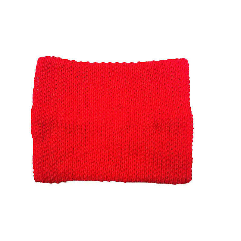 Solid Color Bibs Knitted Cotton Baby Scarf Winter Warm Neckerchief Girls Boys O Ring Scarves: red