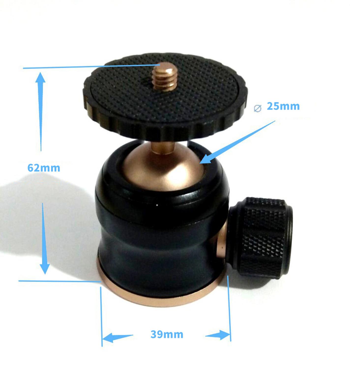 Bgning 25Mm Mini Tripod Ball Head 360 Graden Swivel Balhoofden Video Stand Voor Dslr Slr Panoramische Camera Accessoires Ondersteuning 3Kg: L