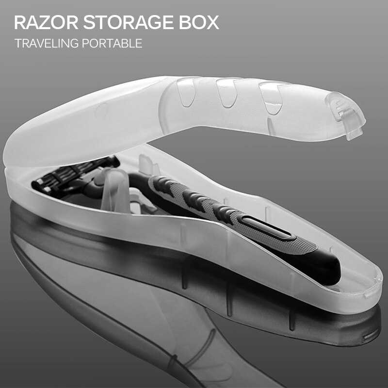 1Pcs Portable Travel Men's Razor Case Razor Blades Plastic Storage Box Shaving Machine Container Holder Shaver Box